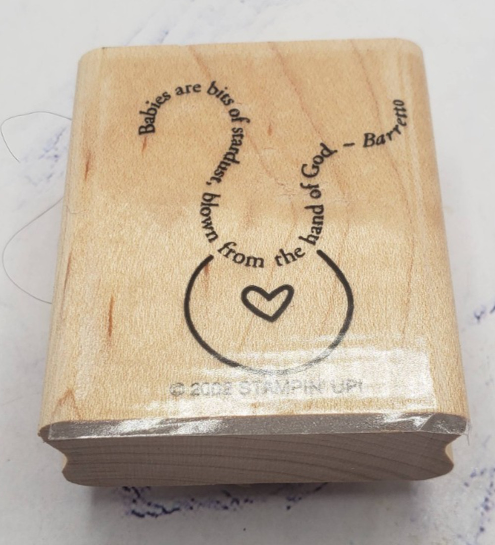Stampin Up Babies Are Bits of Stardust Hand of God Wood Mounted Rubber Stamp